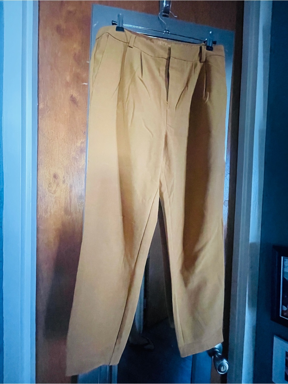 Forever 21 Mustard High Waist Tapered Ankle Trousers 90s Minimalist, size M - Picture 2 of 8